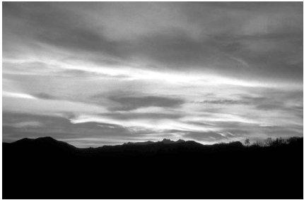 &#x00A9; Peter Langer/EPD Photos Desert sunset.