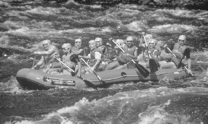 Rafting on the River Rouge. Qu&#xE9;bec&#x0027;s lakes and rivers account for 16 percent of the world&#x0027;s fresh water supply. Canadian Tourism Commission photo.