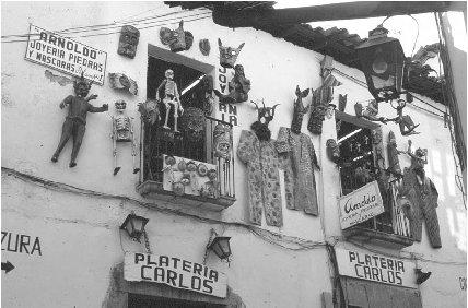 &#x00A9; Robert Frerck/Woodfin Camp Storefronts on the Plaza Borda in Taxco.