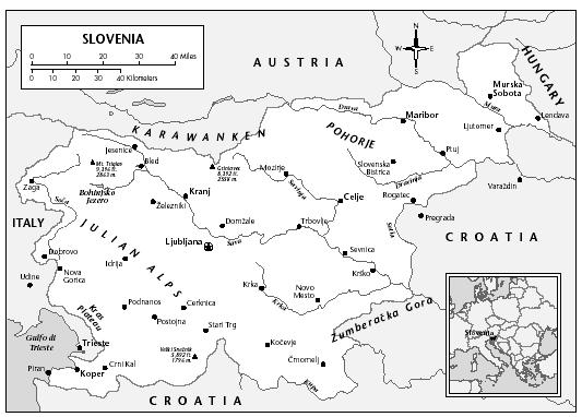LOCATION: 46°15′ N; 15°10′ E. BOUNDARY LENGTHS: Total boundary lengths, 999 kilometers (621 miles); Austria 262 kilometers (163 miles); Croatia, 455 kilometers (283 miles); Italy, 199 kilometers (124 miles); Hungary, 83 kilometers (52 miles).