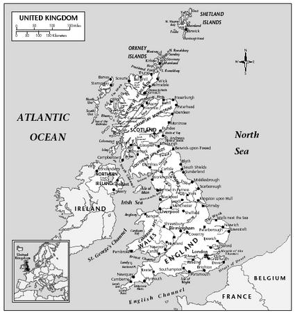 LOCATION: 49°56 ′ to 60°50 ′ N; 1°45 ′ E to 8°10′ W. BOUNDARY LENGTHS: Total coastline, 12,429 kilometers (7,722 miles), of which Northern Ireland's comprises 375 kilometers (233 miles); Irish Republic, 360 kilometers (225 miles). TERRITORIAL SEA LIMIT: 3 miles.