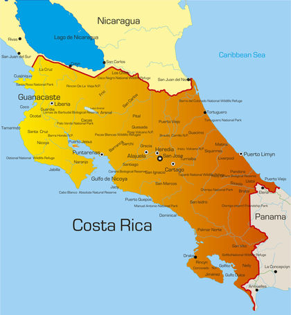 Costa Rica Location Size And Extent 1637